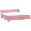 vidaXL Boxspring met matrassen fluweel roze 180x210 cm
