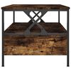 vidaXL Salontafel 100x51x45 cm bewerkt hout gerookt eikenkleurig