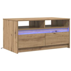 vidaXL Salontafel Ambachtelijk eiken 90 x 50 x 45 cm Bewerkt hout