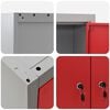 vidaXL Gereedschapskast set met plank 5 pcs Rood Gepoedercoat staal
