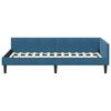 vidaXL Hoekbedframe met hoofdeinde Blauw 90 cm x 190 cm Fluweel