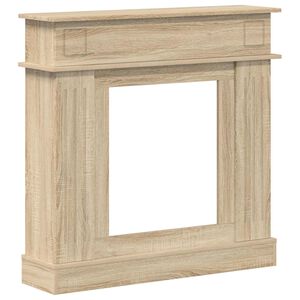 vidaXL Haardomlijsting Sonoma Eiken 102 x 26 x 100 cm Bewerkt hout