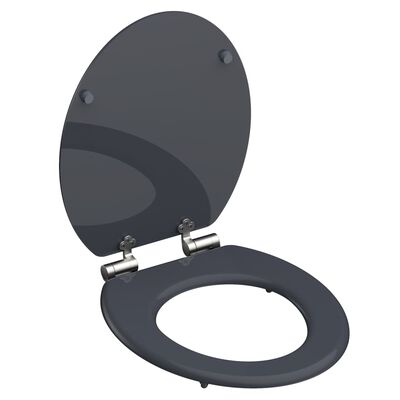 SCHÜTTE Toiletbril SPIRIT ATHRAZIT met soft-close matantracietkleurig