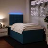 vidaXL Boxspring met matras fluweel blauw 120x200 cm