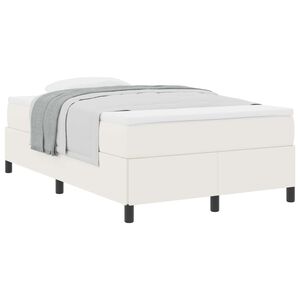 vidaXL Boxspringbed Cr&egrave;me 120 x 190 cm Katoen Stof
