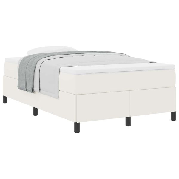 vidaXL Boxspringbed Cr&egrave;me 120 x 190 cm Katoen Stof