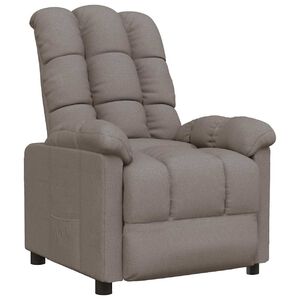 vidaXL Fauteuil verstelbaar stof taupe