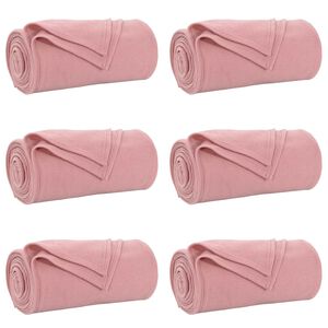 vidaXL Kleden 6 st Roze 200 x 150 cm 2.52 kg Fleece