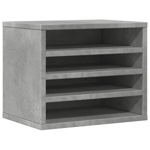 vidaXL Bureau organiser 36x26x29,5 cm bewerkt hout betongrijs