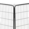 vidaXL Hondenren met 8 panelen 80x100 cm staal zwart