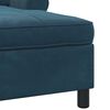 vidaXL Chaise Lounge met kussen Blauw 91 x 157 x 91 cm Fluweel