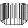 vidaXL Hondenpoort 6 st Zwart 60 x 80 cm Gegalvaniseerd staal