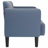 vidaXL Loveseat bank 109 cm corduroy stof blauw