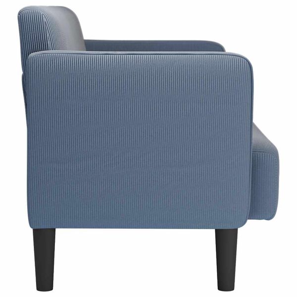 vidaXL Loveseat bank 109 cm corduroy stof blauw