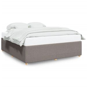 vidaXL Bedframe zonder matras stof taupe 200x200 cm