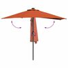 vidaXL Tuinparasol Terracotta 294 x 150 x 224 cm Polyester en staal