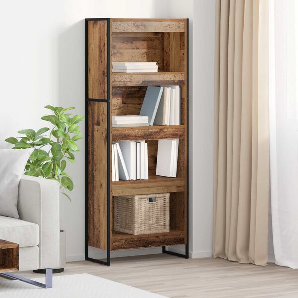 vidaXL Boekenkast Oud Hout 80 x 30 x 155 cm Bewerkt hout