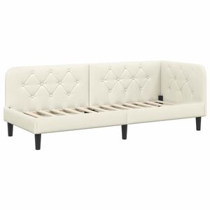 vidaXL Hoekbedframe Cr&egrave;me 80 x 200 cm Fluweel