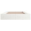 vidaXL Bedframe massief hout wit 100x200 cm