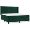 vidaXL Boxspring met matras fluweel donkergroen 160x200 cm