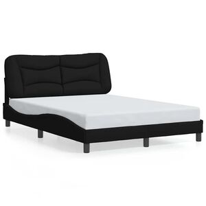 vidaXL Bedframe zonder matras "Hvar" stof zwart 140x190 cm