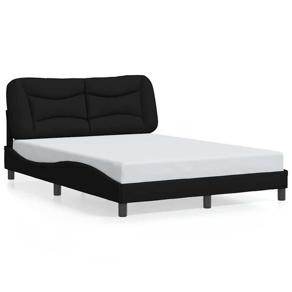 vidaXL Bedframe zonder matras "Hvar" stof zwart 140x190 cm