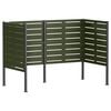 vidaXL Afvalcontainer scherm 167 x 85 x 113 cm Staal Olijfgroen