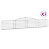 vidaXL Schanskorven 7 st gewelfd 400x30x60/80 cm ijzer