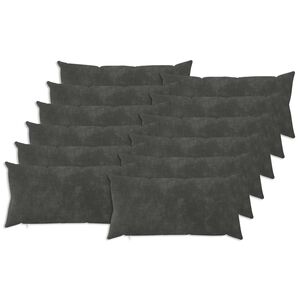 vidaXL Kussensloop 12 pcs HEERLEN Antraciet 40 x 80 cm