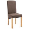 vidaXL Eetkamerstoelen 2 st stof bruin