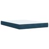 vidaXL Boxspring met matras fluweel blauw 140x200 cm