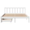 vidaXL Bedframe zonder matras massief grenenhout wit 150x200 cm