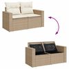vidaXL Tuin Sofa Set met kussen met opslag 9 pcs beige en cr&egrave;mekleurig