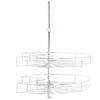 vidaXL Draadmand keuken 2-laags 270 graden 71x71x80 cm zilverkleurig