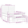 vidaXL Boxspring met matras stof donkergrijs 140x200 cm