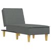 vidaXL Chaise longue stof donkergrijs