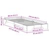 vidaXL Bedframe Bruin 80 x 210 cm Massief grenenhout