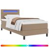 vidaXL Boxspringbed met matras Cappuccino 90 x 200 cm Kunstleer