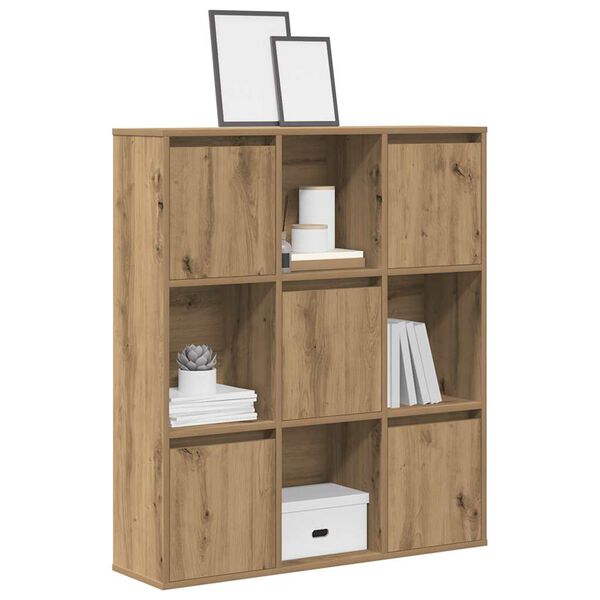 vidaXL Boekenkast 89x24x101,5 cm bewerkt hout artisanaal eikenkleurig