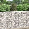 vidaXL Gabion plantenbak trapezium 80x20x100 cm gegalvaniseerd staal