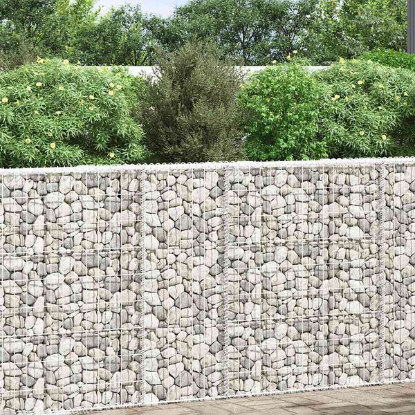 vidaXL Gabion plantenbak trapezium 80x20x100 cm gegalvaniseerd staal