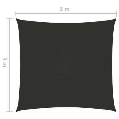 vidaXL Zonnescherm vierkant 3x3 m oxford stof antracietkleurig