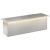 vidaXL Plantenbak met led zilver 30 x 100 x 30 cm Roestvrij staal