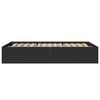 vidaXL Bedframe massief hout zwart 140x190 cm