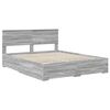 vidaXL Bedframe met hoofdeinde Grijs Sonoma 160 x 200 cm Bewerkt hout