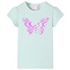 Kindershirt met kapmouwen 128 lichtmintkleur