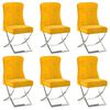 vidaXL Eetkamerstoelen 6 st fluweel mosterdgeel