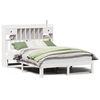vidaXL Bed met boekenkast zonder matras grenenhout wit 135x190 cm
