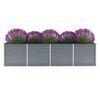 vidaXL Plantenbak verhoogd 320x80x77 cm gegalvaniseerd staal grijs