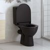 vidaXL Toiletbril soft-close met quick-release ontwerp zwart